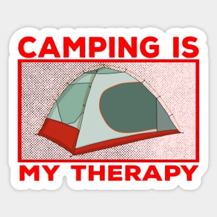 Camping is My Therapy Sticker